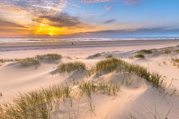 Pláž Duny Nizozemské Pobřeží Krajina Vidět Wijk Aan Zee Nad — Stock fotografie