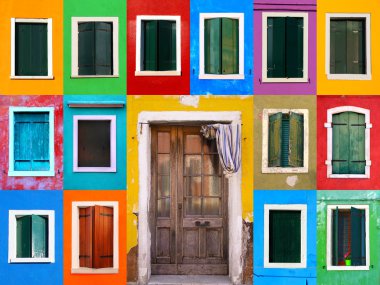 kapı ile Windows kolaj