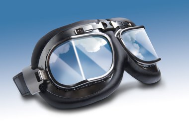 Flying goggles clipart