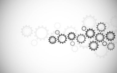 Çarklar ve dişli tekerlek mekanizmaları. Yüksek teknoloji dijital teknoloji ve mühendislik. Soyut teknik arkaplan