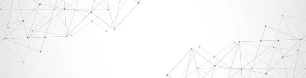 Cabeçalho Site Design Banner Com Fundo Geométrico Abstrato Pontos Conexão — Fotografia de Stock