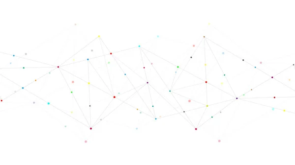 Fundo Poligonal Abstrato Com Pontos Conexão Linhas Conexão Rede Global — Fotografia de Stock