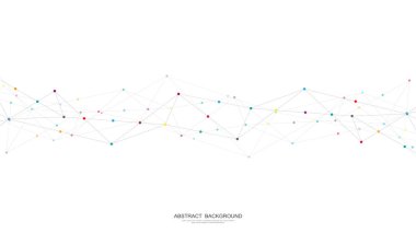 Abstract low poly background with connecting the dots and lines. Networking concept, internet connection and global communication. Vector illustration