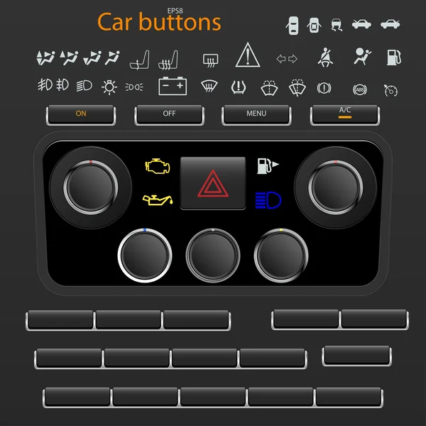 Botones de coche — Archivo Imágenes Vectoriales