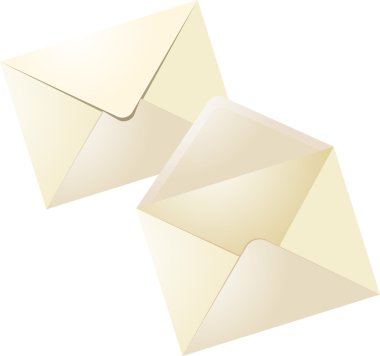 Web vektör simgeler: kapalı zarf ve açık zarf