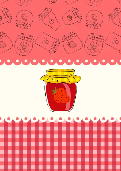 Strawberry jam — Stock Vector