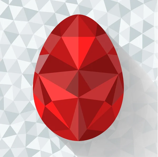 Polígono de diseño plano de huevo de Pascua. Ilustración vectorial . — Vector de stock
