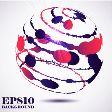 Soyut küre. vektör illüstrasyonu.