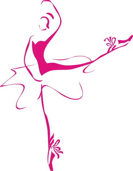 Wanita Ballet - Stok Vektor