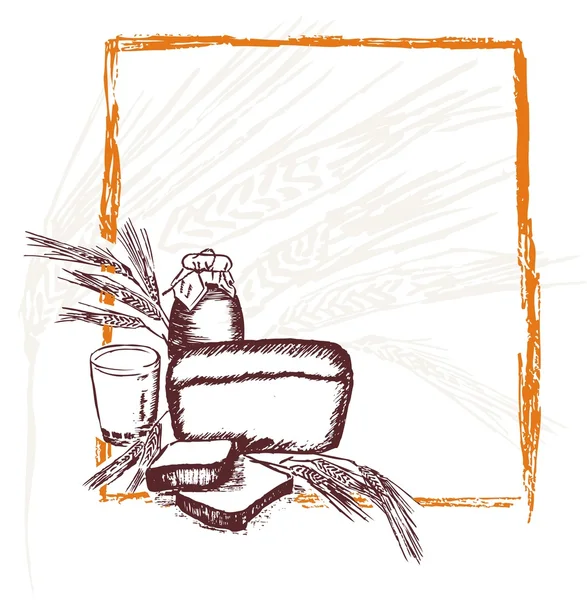 Cadre de blé — Image vectorielle