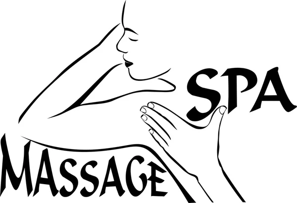 Ilustração de massagem — Vetor de Stock