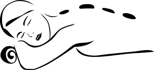Massage illustratie — Stockvector