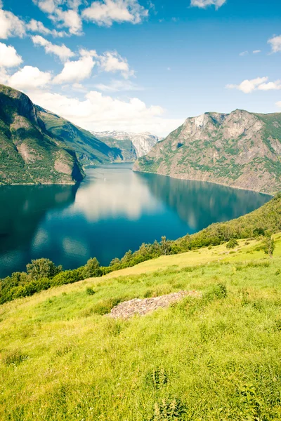 Aurlandsfjorden в Норвегии, Согне-фьорд — стоковое фото