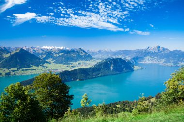 Beautiful view to Lucerne lake (Vierwaldstattersee) clipart