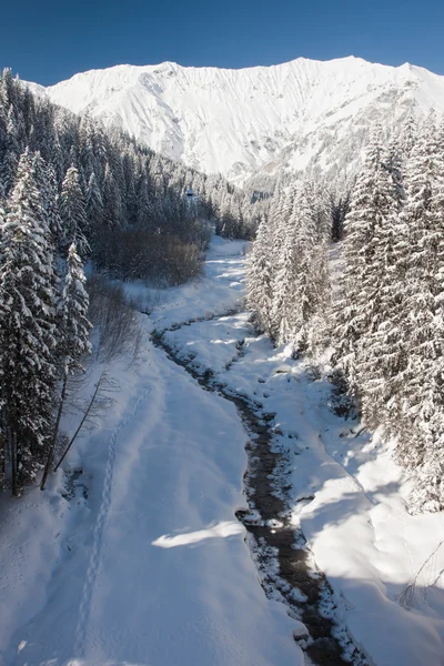 Paisaje invernal en Adelboden, Suiza —  Fotos de Stock