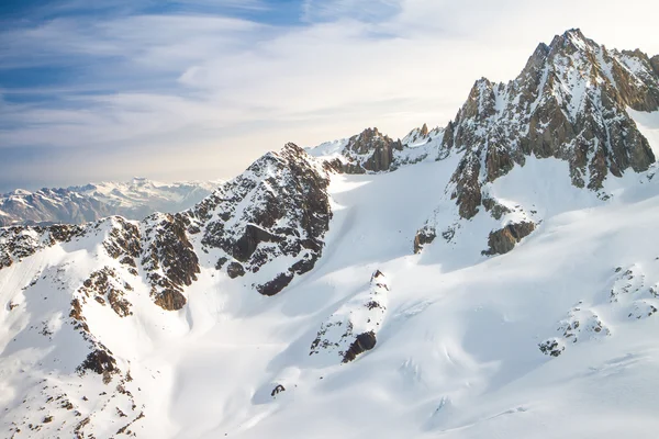 Flying trip around the Mount Blanc — Stock Photo, Image