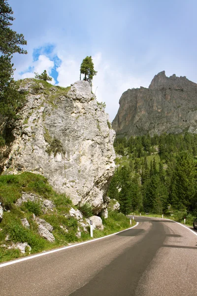 Górska droga, Dolomity — Zdjęcie stockowe