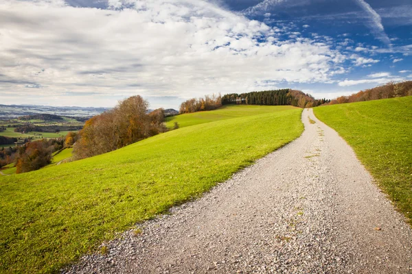 Widok na panoramę na płaskowyżu szwajcarskiego z albis, kantonu Zurych — Zdjęcie stockowe