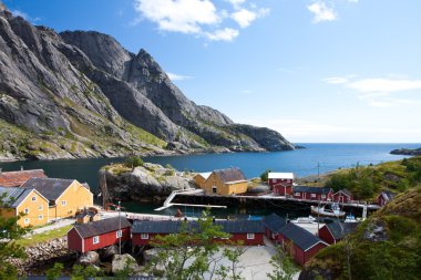 balıkçı köyü Norveç, nusfjord, lofoten
