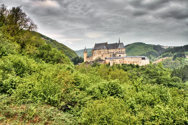 Замок Вианден в Люксембурге — стоковое фото