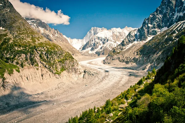 View to French Alps, Mer de Glace, Sea of ice — Stock Photo, Image