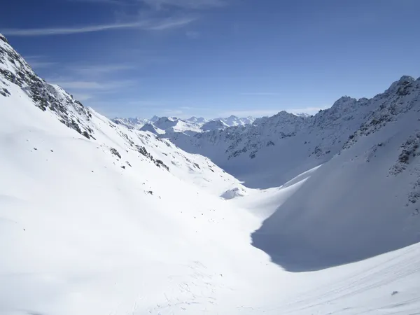 Vista a la estación de esquí en Lenzerheide, Grisons, Suiza — Foto de Stock