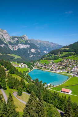 engelberg eugenisee göl altında mt. titlis, İsviçre ile görüntüleme