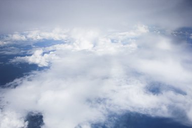 uçak görünümünden bulutlar