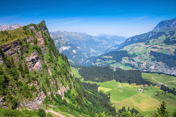 View to Engelberg area from Truebsee — Stock Photo, Image