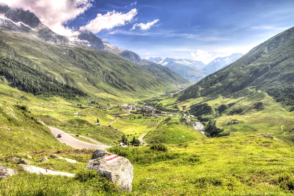산악도로, furkapass, 스위스 — 스톡 사진