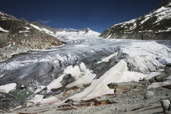 Rhone glaciär, furkapass, Schweiz — Stockfoto