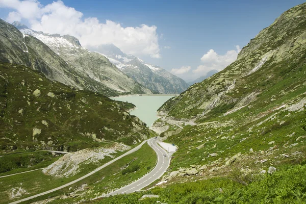 Mountain road, grimselpass, Schweiz — Stockfoto