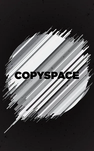 Abstract grayscale circular background with copyspace Stock Illustration