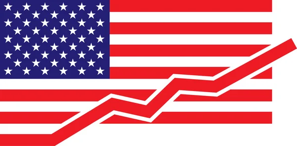 Американский флаг - рост — стоковый вектор