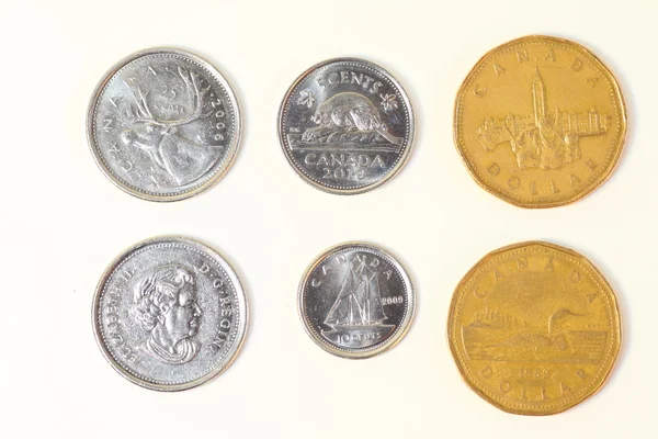 Monede Canada — Fotografie, imagine de stoc