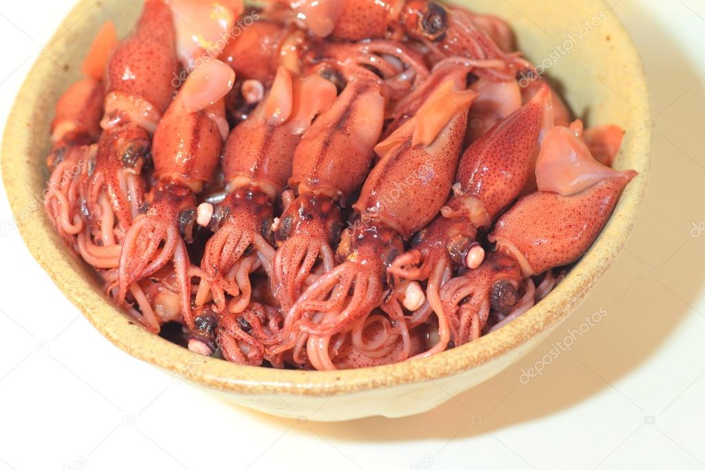 Firefly squid, Japanese healthy boiled food