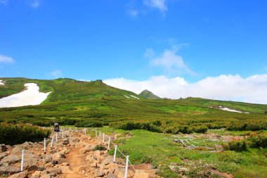 mt.akadake, daisetsuzan milli park alanında hokkaido, Japonya