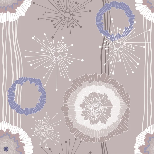 Texture fleurie sans couture décorée — Image vectorielle