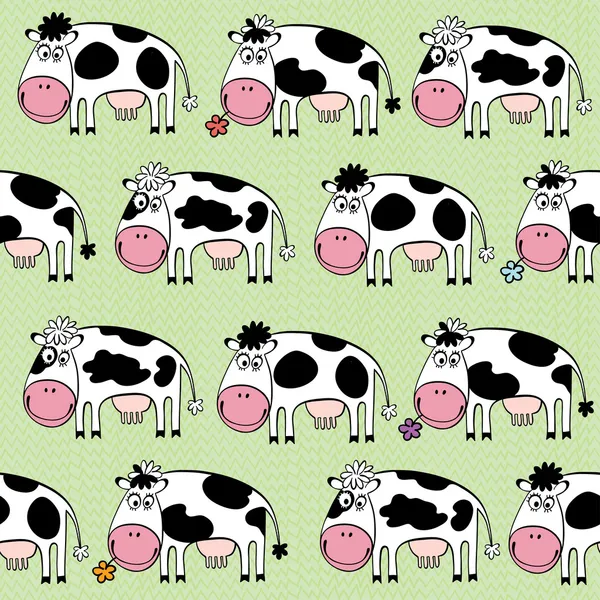 Vacas de dibujos animados. Fondo, ilustración vectorial . — Vector de stock