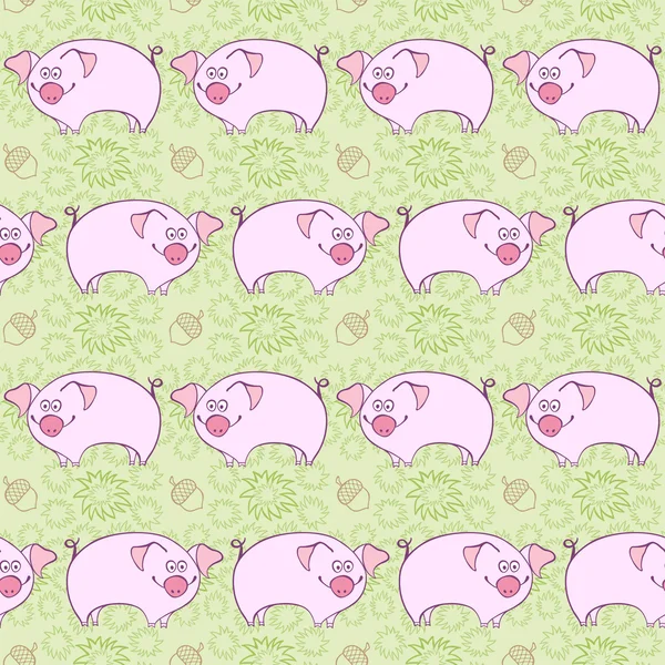 Pigs. Background, vector illustration. — Stock Vector