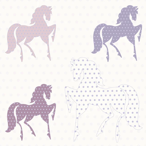 Horses seamless pattern — Stock Vector