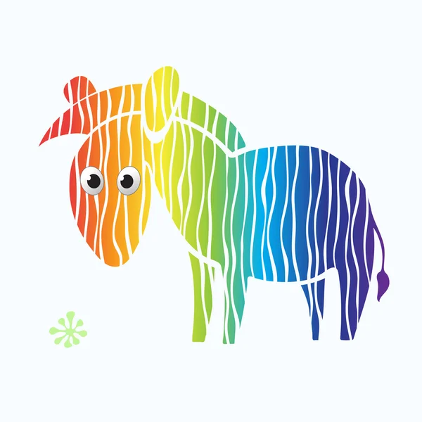 Zebra - Regenbogen — Stockvektor