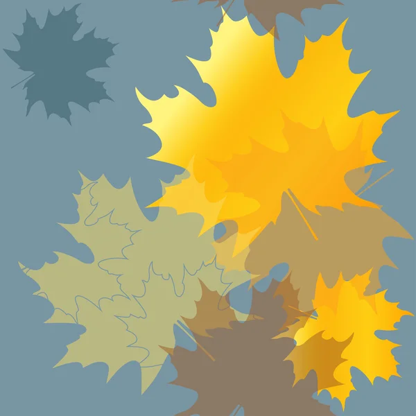 シームレス パターン秋のカエデの葉 — ストックベクタ