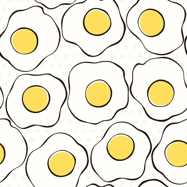 Oeufs frits motif sans couture . — Image vectorielle