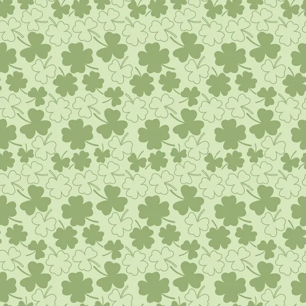 Seamless clover pattern, vector background for St. Patrick's Day — Stock Vector