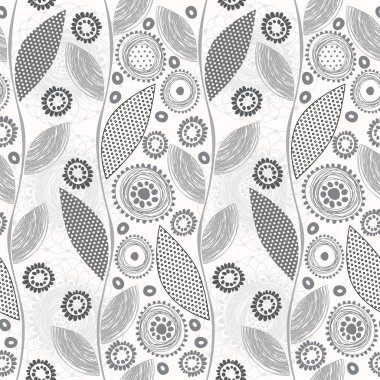 çiçek doodle seamless modeli.