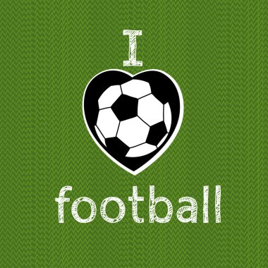 Futbolu seviyorum. vektör çizim.
