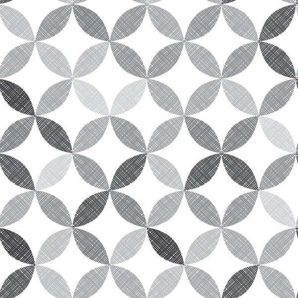 Monokrom seamless mönster av abstrakt blad. — Stock vektor
