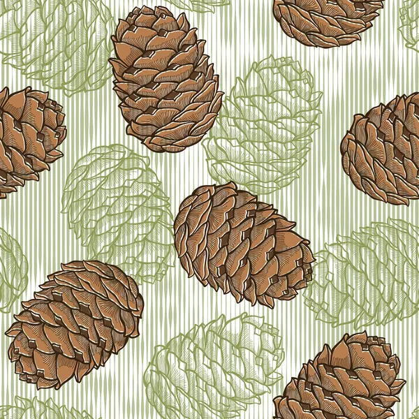 Cone seamless pattern — Stock Vector