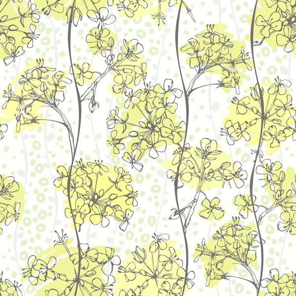 Seamless pattern of abstract flowers. — Stock Vector